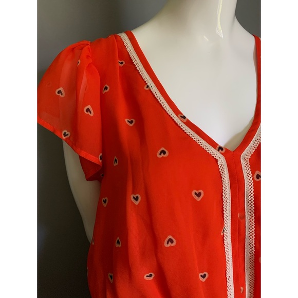 Maison Jules : flutter sleeve heart print dress - Picture 4 of 11